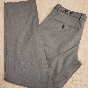 Express Mens Dress Pants Gray Straight Fit